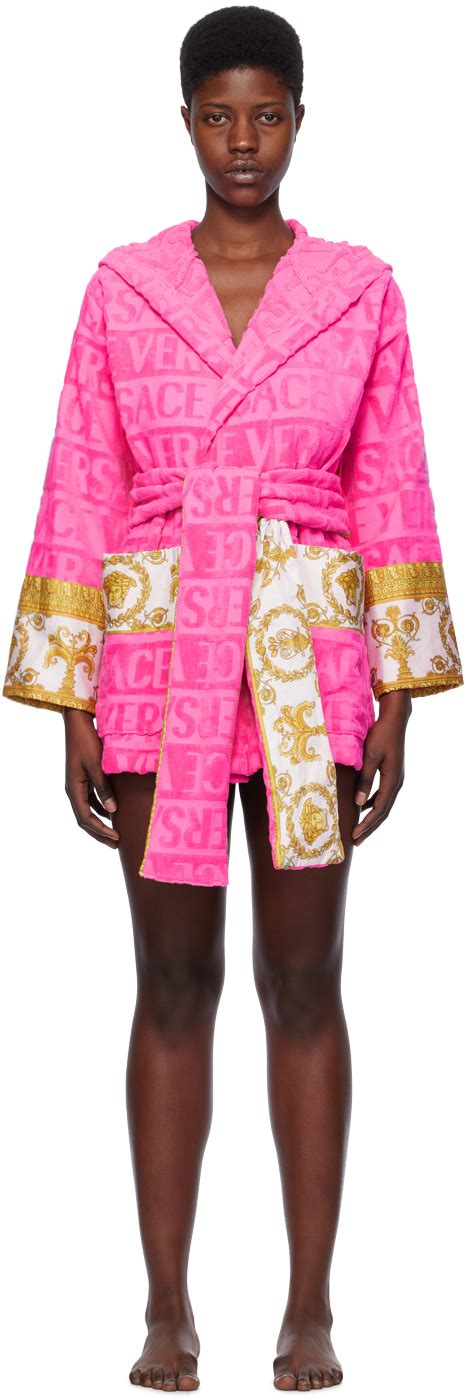 versace pink robe sale